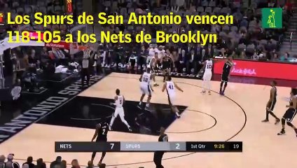 Los Spurs de San Antonio vencen 118-105 a los Nets de Brooklyn