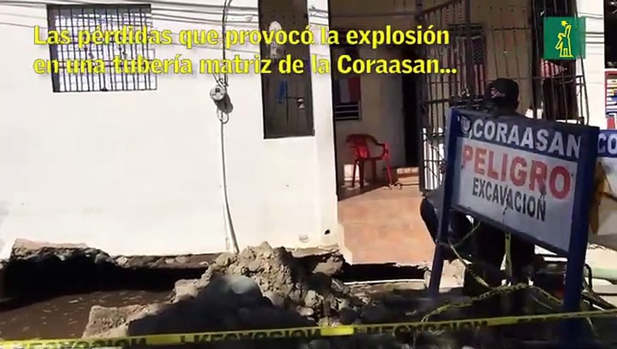 Explosión de tubería causó daños materiales superan los 2 millones de pesos