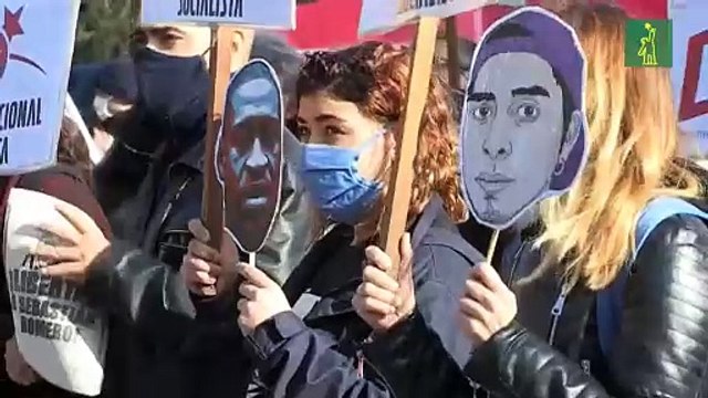 Decenas de personas se movilizaron en Buenos Aires por la muerte de George Floyd