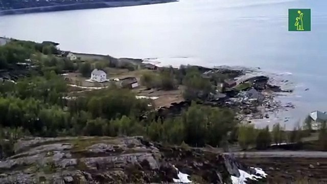El impresionante deslizamiento de tierra en Noruega que mandó casas al mar