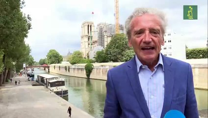 Comienza la delicada retirada del andamio de Notre Dame de París