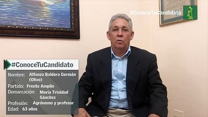 #ConoceTuCandidato: Alfonso Baldera Germán (Frente Amplio)