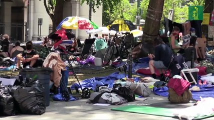 "Black Lives Matter" acampa en Nueva York