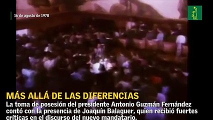 La entrega de Balaguer de la banda presidencial y las críticas que le hizo Guzmán en su discurso