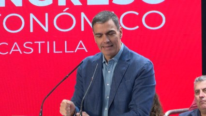 Sánchez dice que Mañueco se presenta con 200.000 habitantes menos, "la desaparición de Burgos"