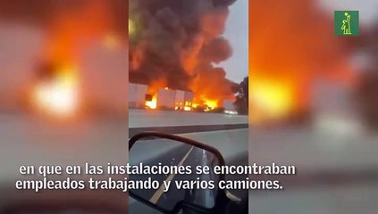 Enorme incendio en el almacén de Amazon en EE.UU
