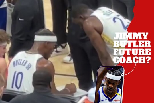 Jimmy ' s new function! Jimmy Butler coaching the Warriors by himself