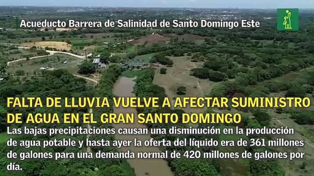 Falta de lluvias vuelve a afectar suministro de agua en el Gran Santo Domingo