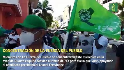 Concentración de la Fuerza del Pueblo en la avenida Duarte