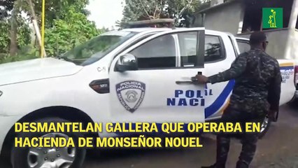Desmantelan gallera que operaba en hacienda de Monseñor Nouel