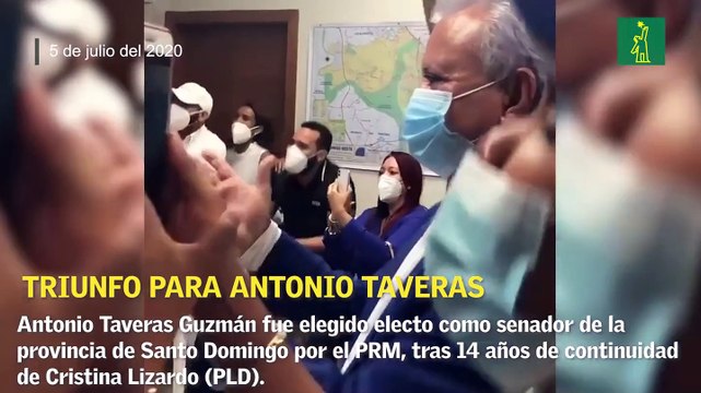 Así fue la reacción de Antonio Taveras Guzmán tras ser electo senador de Santo Domingo