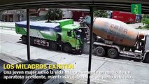 Joven se salva de milagro en un aparatoso accidente