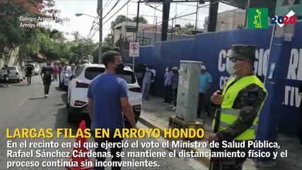 Largas Filas marcan proceso de votación en Arroyo Hondo