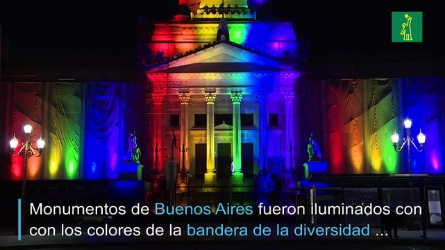 Un arcoiris por el matrimonio igualitario en Argentina