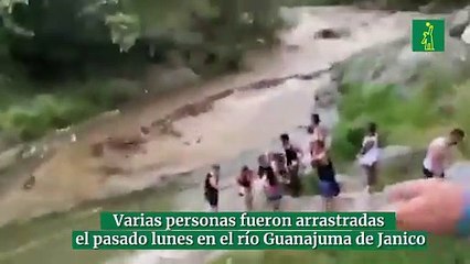 Varias personas fueron arrastradas  el pasado lunes en el río Guanajuma de Janico