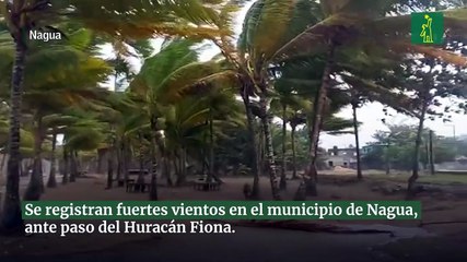Se registran fuertes vientos en el municipio de Nagua, ante paso del Huracán Fiona