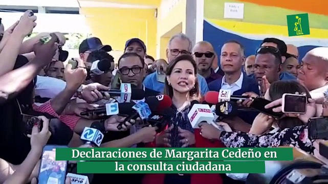Declaraciones de Margarita Cedeño en la consulta ciudadana del PLD