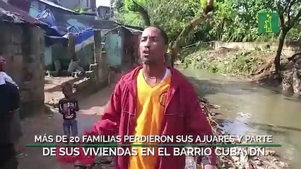 Más de 20 familias perdieron sus ajuares y parte de sus viviendas en el barrio Cuba en el Distrito Nacional.