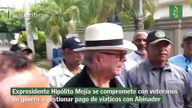 Expresidente Hipólito Mejía se compromete con veteranos de guerra a gestionar pago de viaticos con Abinader