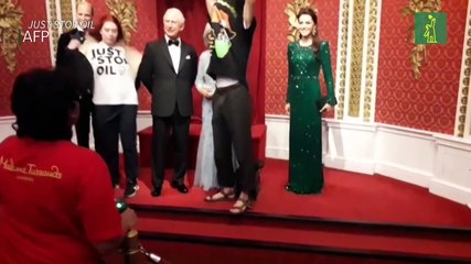 Activistas por el clima atacan ahora un Monet y figura de cera del rey Carlos III