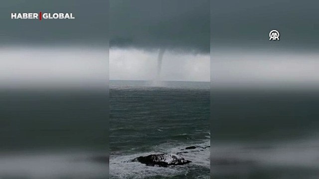 Karadeniz'de oluşan devasa hortum kamerada