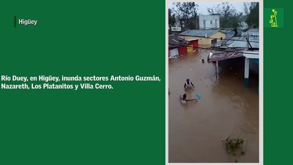 Río Duey inunda varios sectores en Higüey