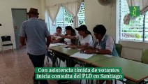 Con asistencia tímida de votantes inicia consulta del PLD en Santiago