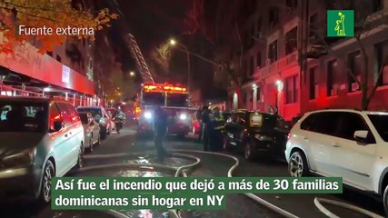 Así fue el incendio que dejó a más de 30 familias dominicanas sin hogar en NY