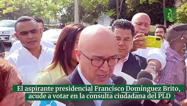 El aspirante presidencial Francisco Domínguez Brito, acude a votar en la consulta ciudadana del PLD.