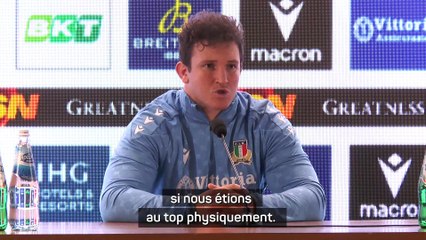 Italie - Lamaro : "Résister pendant les 20 premières minutes..."