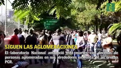 Siguen las aglomeraciones en el Laboratorio Nacional