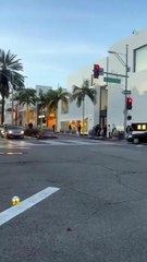 Scooter riders ran the red light