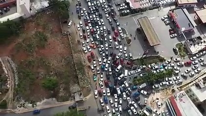 Es del tapón que se generó esta tarde en la autopista de San Isidro