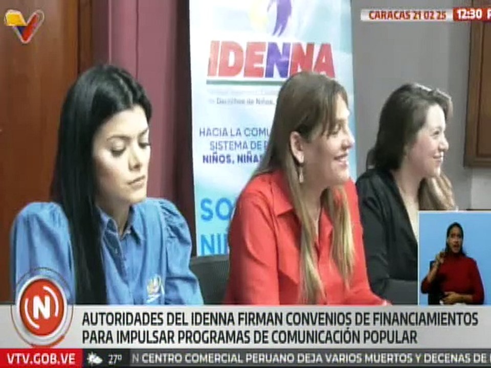Caracas | Idenna firma convenio para impulsar programas de comunicación popular