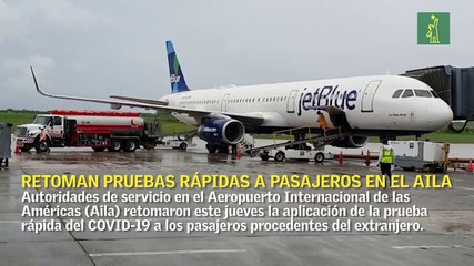 Retoman pruebas rápidas de COVID-19 a pasajeros en el Aila