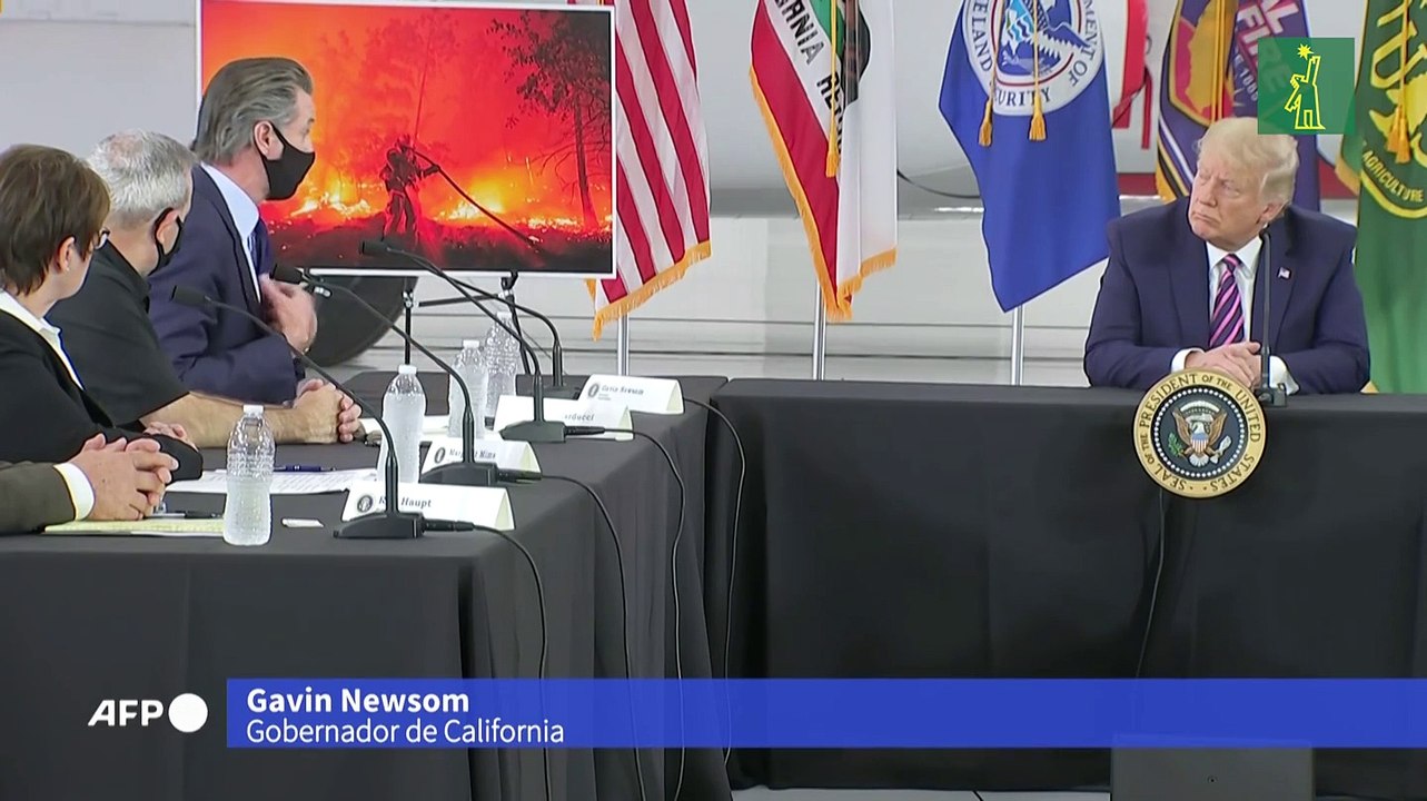 Trump desestima cambio climático en visita a California, devastada por incendios
