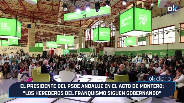 El presidente del PSOE andaluz en el acto de Montero: Los herederos del franquismo siguen gobernando