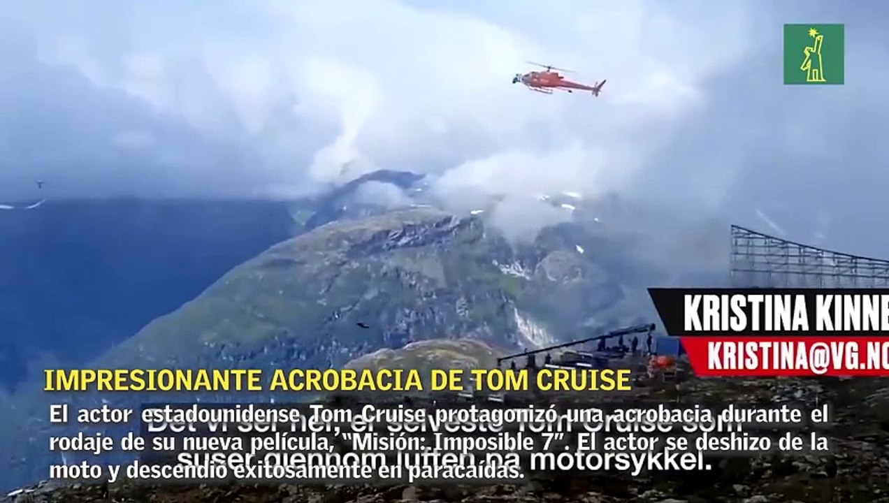 Tom Cruise hace una impresionante acrobacia al saltar al vacío desde una moto para la película 'Misión: Imposible 7'