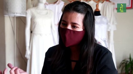 Mascarillas de seda, la apuesta de una joven chilena para bodas durante la pandemia