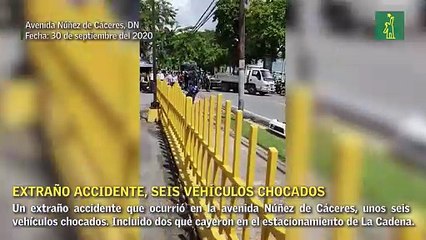 Seis vehículos y una motocicleta accidentados en la avenida Núñez de Cáceres