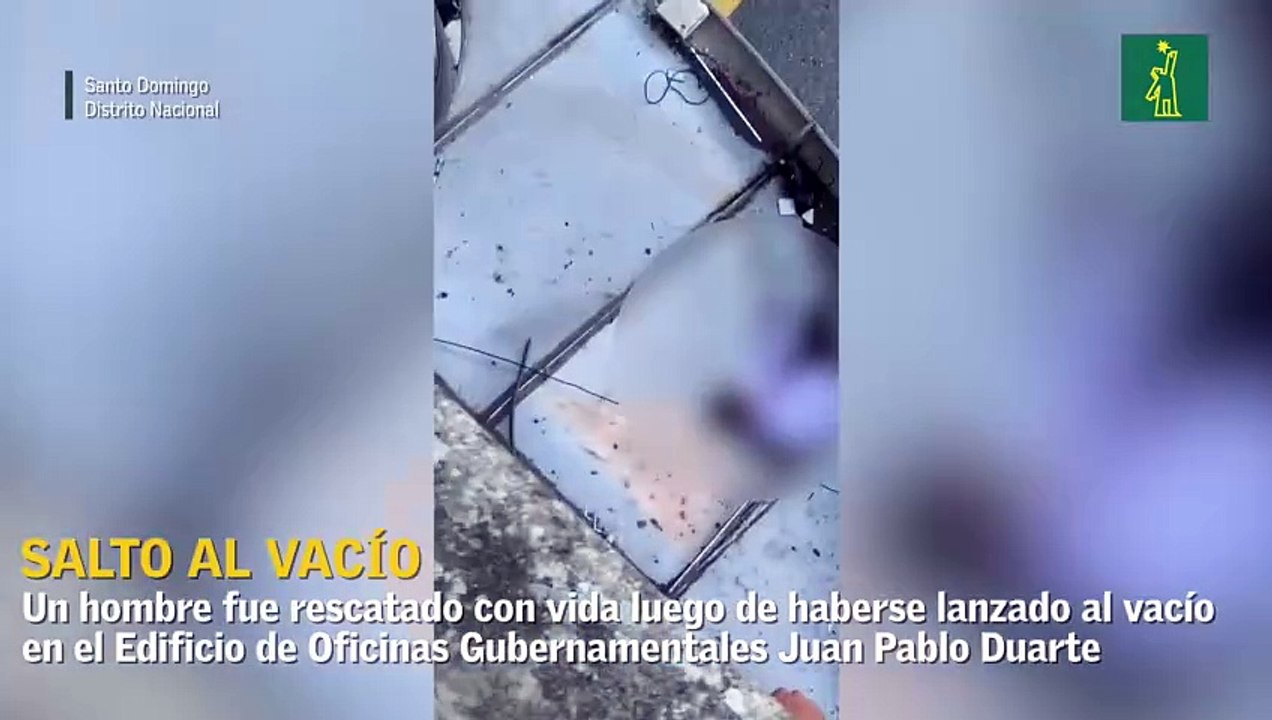 Hombre salta al vacío en el Edificio de Oficinas Gubernamentales Juan Pablo Duarte