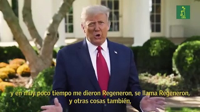 Trump rompe su aislamiento y describe como una bendición tener la COVID-19