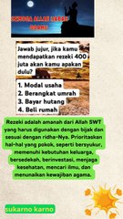 beberapa hal yang perlu diprioritaskan ketika menerima rezeki