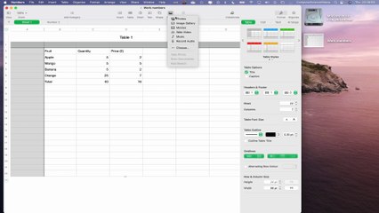 How to INSERT an Image On the Numbers Application Using a Mac / Computer - Basic Tutorial | New