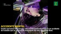 Cuatro fallecidos durante accidente de tránsito en Baní