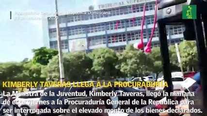 Kimberly Taveras llega a la Procuraduría para ser interrogada por elevado monto de bienes
