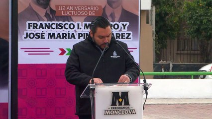 Conmemoran en Monclova aniversario luctuoso de Francisco I. Madero
