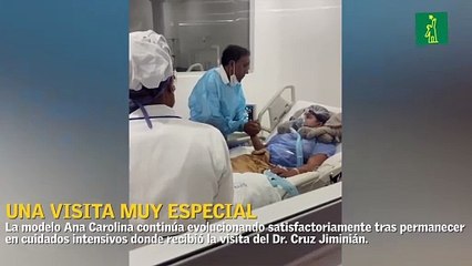 Ana Carolina evoluciona satisfactoriamente y recibió la visita del Dr. Cruz Jiminián