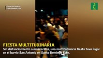 Mega fiesta en barrio San Antonio violó todas las medidas anticovid del gobierno