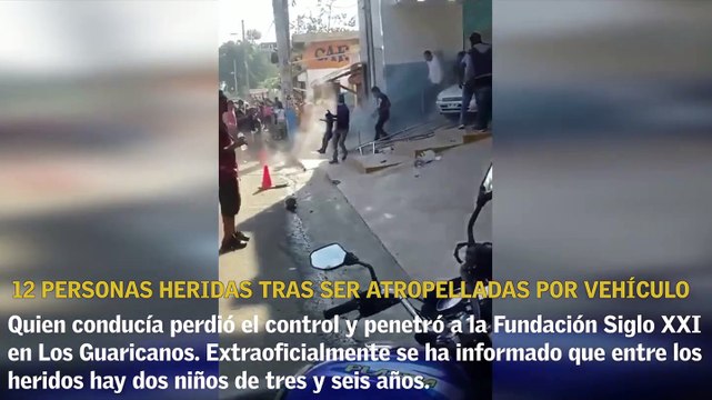 Doce personas atropelladas por un vehículo en un centro de salud de Los Guaricanos